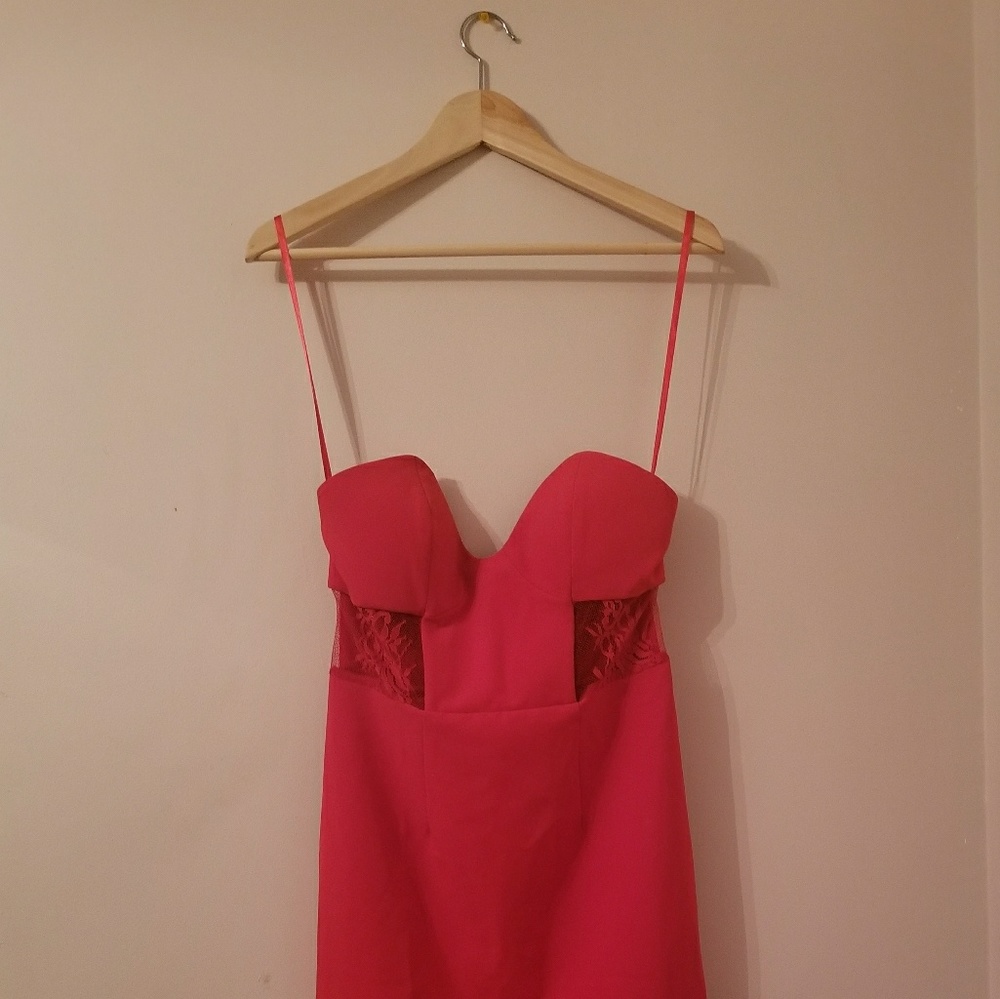 Red strapless dress, brand new never worn.